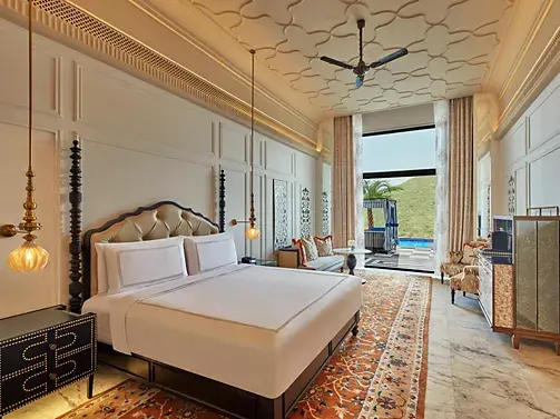 Fairmont Udaipur - Suite Bedroom Marble Flooring