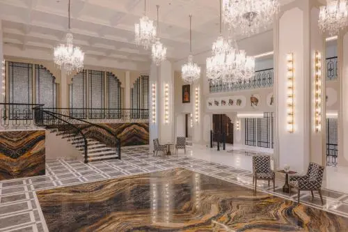 Fairmont Udaipur - Inlaid Rug Marble Flooring